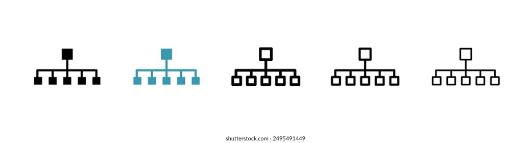 Classification line icon vector set.