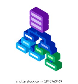 classification of machine learning color icon vector. isometric classification of machine learning sign. color isolated symbol illustration