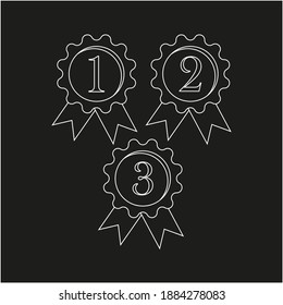 classification medal. illustration for web and mobile design.