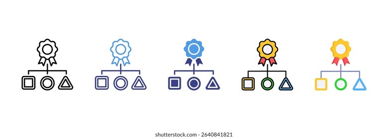 Classification Multi Style Icon Set