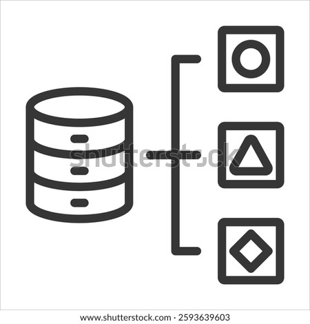 Classification Outline Icon Vector Illustration