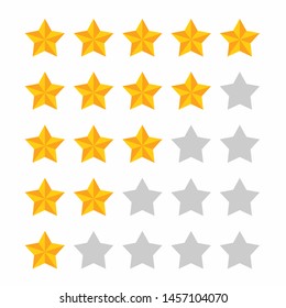 Classification Stars Rating Rate Score -  Badge Flat Colors Design Icon - Award Reward Recommended Review Film Movie TV show