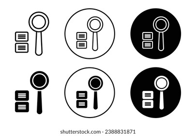 classification vector icon illustration set