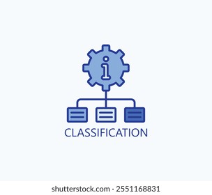 Vetor de classificação, ícone ou símbolo de símbolo de logotipo ilustração