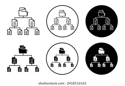 classification vector icon set collection. Classification Outline flat Icon.