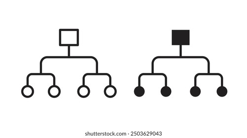 Classification vector icon in solid and outline style