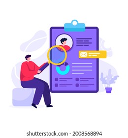 Classified ads in flat illustration design 