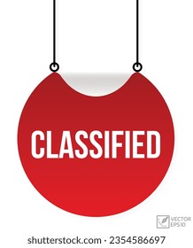 Classified banner design, Isolated on white background.