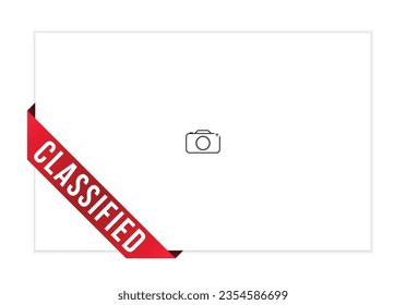 Classified banner design, Isolated on white background.