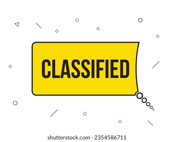 Classified banner design Vector illustration.