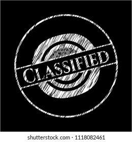 Classified chalk emblem