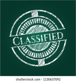 Classified chalk emblem