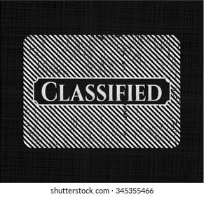 Classified chalk emblem