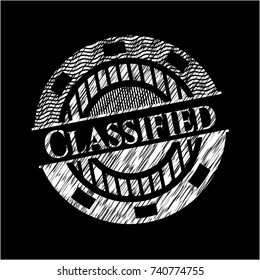 Classified with chalkboard texture