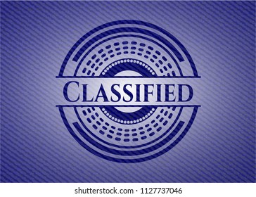 Classified with denim texture