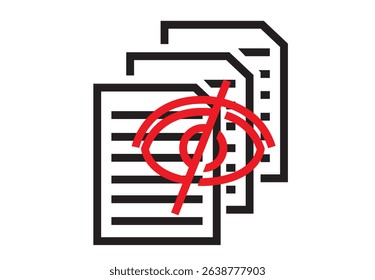Classified Documents data concept illustration line art