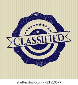 Classified grunge style stamp