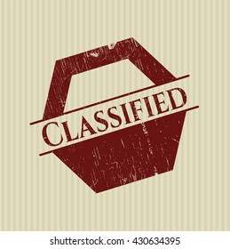 Classified rubber grunge texture seal