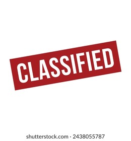 Classified Stamp, Classified Grunge Square Sign