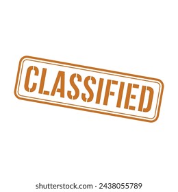Classified Stamp, Classified Grunge Square Sign