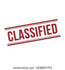 Classified Stamp, Classified Grunge Square Sign