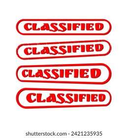 classified stamp set vector design background