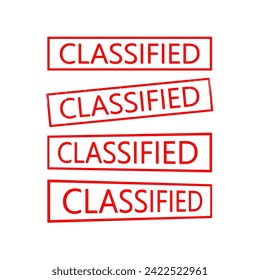 classified stamp set vector design background