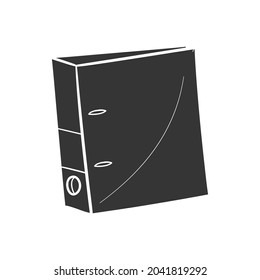 Classifier Folder Icon Silhouette Illustration. Office Supplies Vector Graphic Pictogram Symbol Clip Art. Doodle Sketch Black Sign.