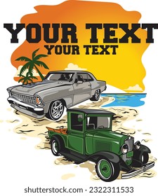 classis car t-shirt design, vector, graphic, car, design, illustration, automotive