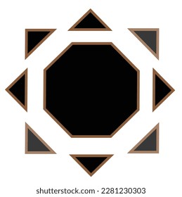 Classis star Icon Vector. Flat black pictogram. Illustration symbol