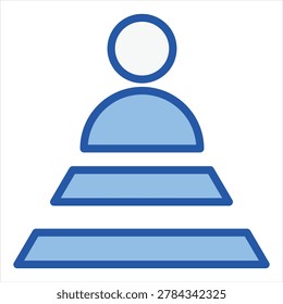 Classism Single Icon Blue White