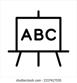 Classroom academic learning vector outline icon symbol design