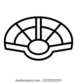 Classroom amphitheater icon outline vector. Ancient building. Stadium seat