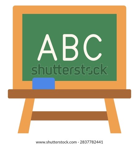 Classroom Blackboard With ABC Letters Back To School Flat Icon