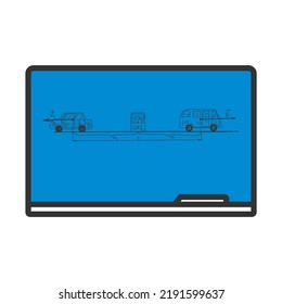 Classroom Blackboard Icon. Bold outline design with editable stroke width. Vector Illustration.