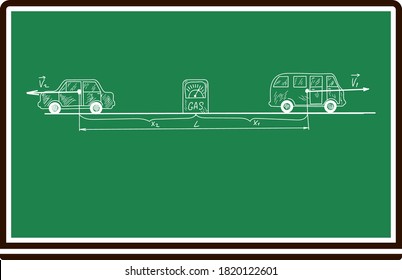 Classroom Blackboard Icon. Flat Color Design. Vector Illustration.