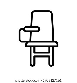 Classroom Chair line icon , vector, pixel perfect, illustrator file 