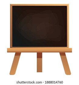Icono de pizarra en aula. Caricatura del icono vectorial de la sala de clases para el diseño web aislado en fondo blanco