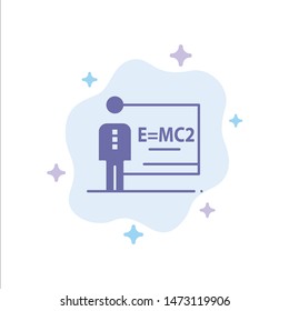 Classroom, Class, Teacher, Room Blue Icon on Abstract Cloud Background