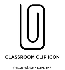 Classroom Clip icon vector isolated on white background, Classroom Clip transparent sign , linear symbol and stroke design elements in outline style