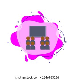 Icono coloreado en aula. Sencillos iconos del vector de color de la educación para ui y ux, sitio web o aplicación móvil