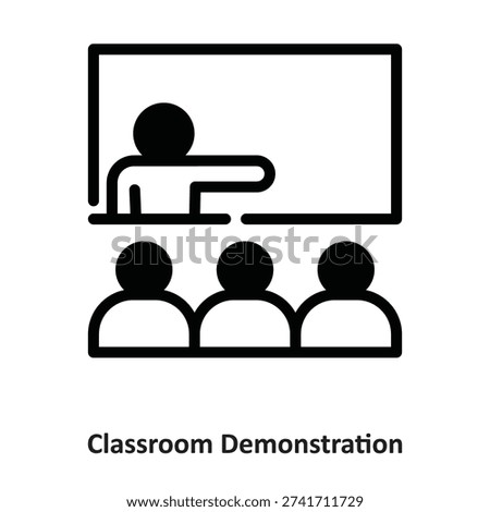 Classroom Demonstration Vector icon which can easily modify or edit

