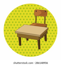 classroom desk and chair theme elements vector,eps