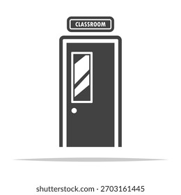 Vector transparente del icono de la puerta del aula aislado