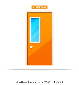 Classroom door vector isolated illustration