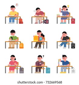 Classroom of elementary school vector illustration flat design