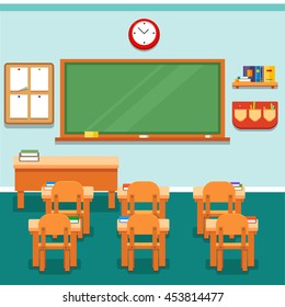 Classroom flat illustration.
