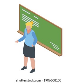 Classroom foreign language teacher icon. Isometric of classroom foreign language teacher vector icon for web design isolated on white background