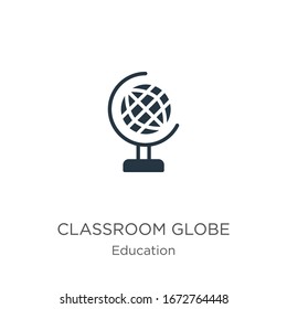 Classroom globe icon vector. Trendy flat classroom globe icon from education collection isolated on white background. Vector illustration can be used for web and mobile graphic design, logo, eps10