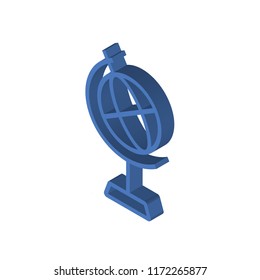 Classroom globe isometric left top view 3D icon